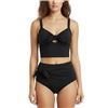 Image 1 : NEW TAHARI WOMENS SWIM BIKINI TOP BLACK SIZE MED