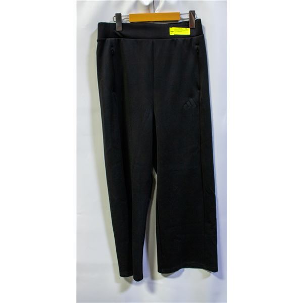 ADIDAS WOMENS LUX WIDE PANT BLACK SIZE MEDIUM