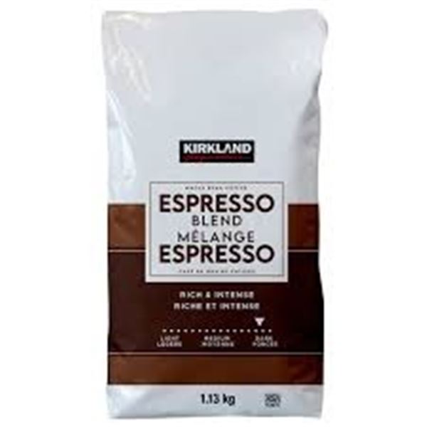 NEW KIRKLAND WHOLE BEAN DARK ESPRESSO BLEND