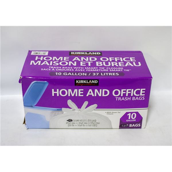 KIRKLAND HOME & OFFICE TRASH BAGS WHITE 10G / 37L