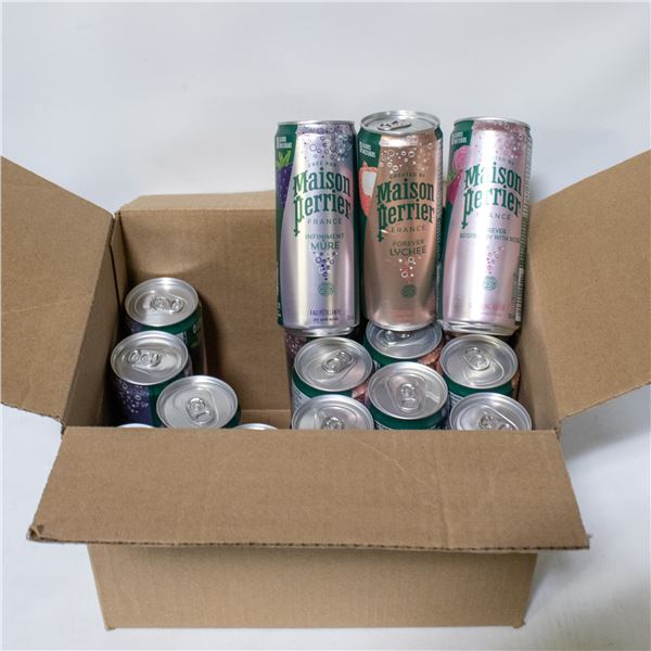 BOX OF 16 MAISON PERRIER SPARKLING FLAVOURED WATER