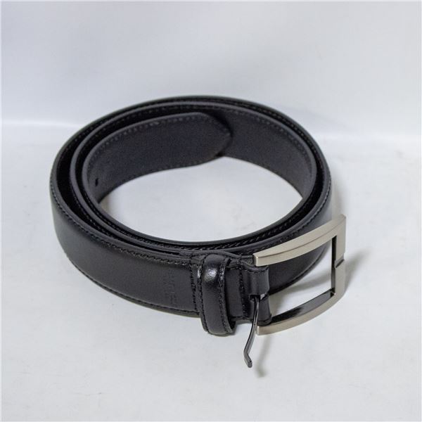 KENNETH COLE MENS LEATHER BELT BLACK SIZE M 32-34