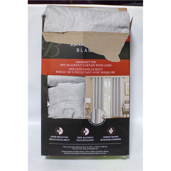 2 PK OF BEAUTYREST BLACKOUT CURTAINS WITH LINER &