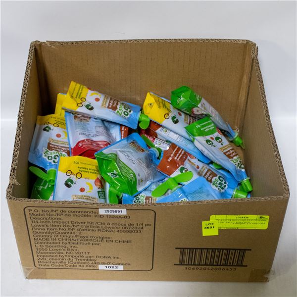 BOX OF 28 GOGO SQUEEZ ORGANIC FRUIT SAUCE POUCHES