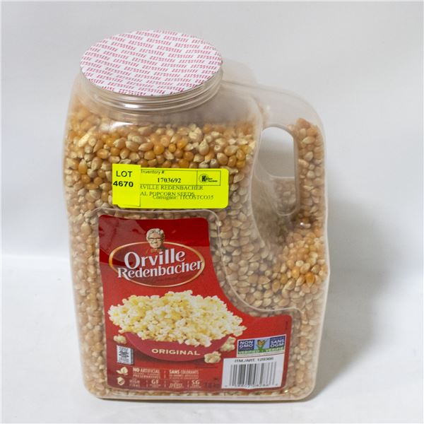 NEW ORVILLE REDENBACHER ORIGINAL POPCORN SEEDS