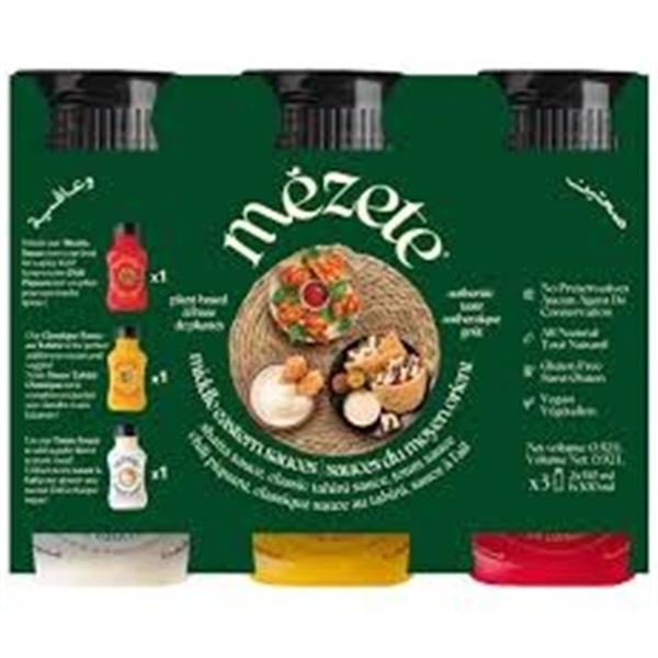 NEW 3 PACK OF MEZETE MIDDLE EASTERN SAUCES SET