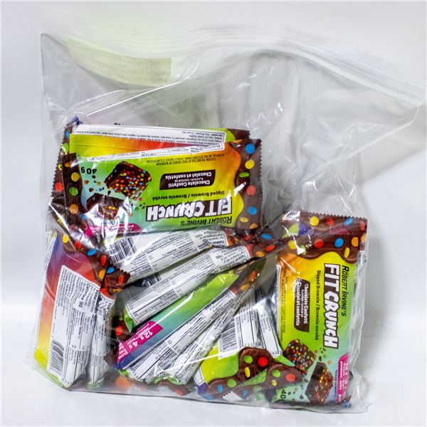 BAG OF 18 ROBERT IRVINE'S FIT CRUNCH PROTEIN BARS