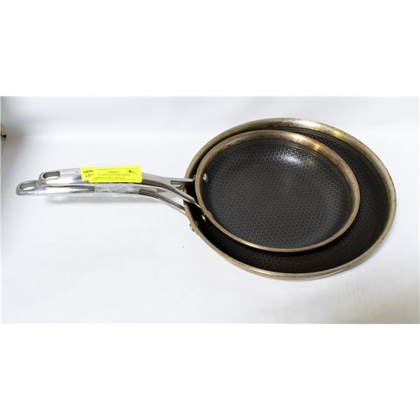 2 PIECE ZWILLING PARADIGM STAINLESS STEEL SKILLET