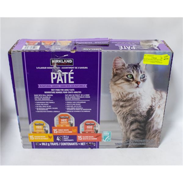 BOX OF 44 KIRKLAND WET FOOD FOR ADULT CATS VARIETY