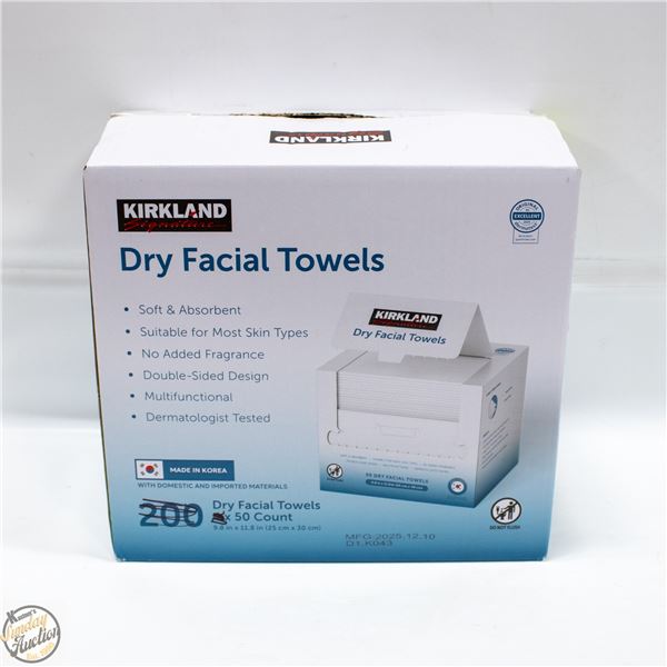 NEW 3 PACK OF KIRKLAND DRY FACIAL TOWELS