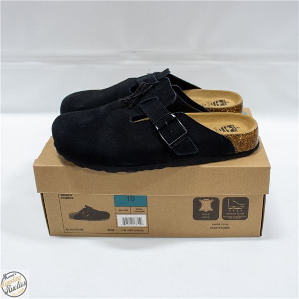 NEW ROYAL CANADIAN WOMENS CLOGS BLACK SIZE 10