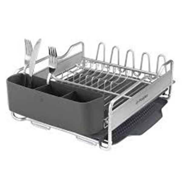 NEW 4 PIECE POLDER DISH RACK WITH SLIDE OUT DRAIN