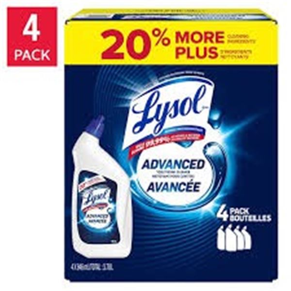 NEW 4 PACK OF LYSOL ADVANCED TOILET BOWL CLEANER