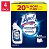 Image 1 : NEW 4 PACK OF LYSOL ADVANCED TOILET BOWL CLEANER