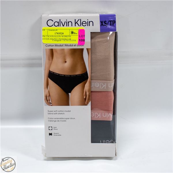 3 PK CALVIN KLEIN WOMENS COTTON BIKINI UNDERWEAR