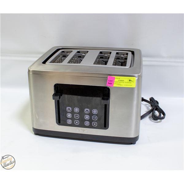 T-FAL 4 SLICE DIGITAL TOASTER, STAINLESS STEEL