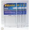 Image 1 : BRAND NEW 4 PK OF FILTRETE 3M 2200 PREMIUM FURNACE