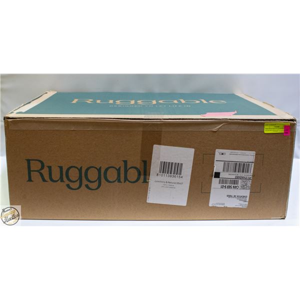 NEW RUGGABLE FLATWOVEN WASHABLE RUG 5 X 7'