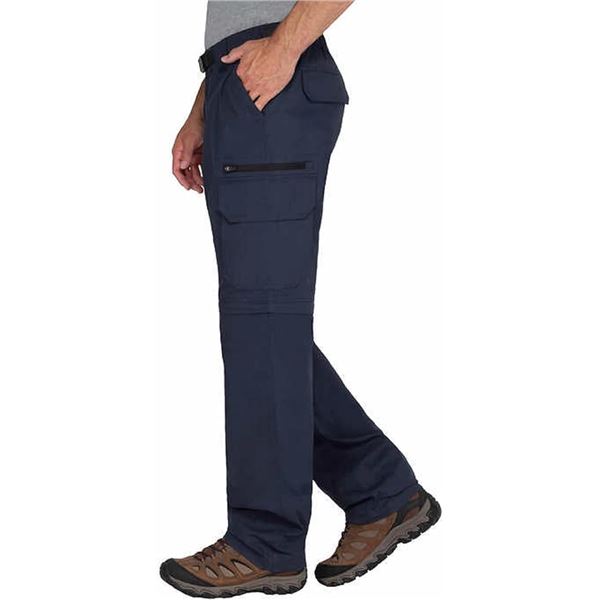 NEW MENS BC CLOTHING CONVERTIBLE PANT NAVY BLUE