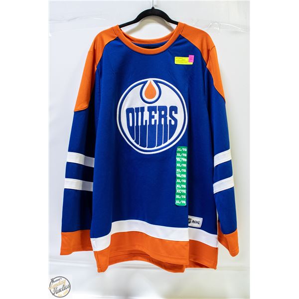 NEW NHL EDMONTON OILERS JERSEY BLUE SIZE XLARGE