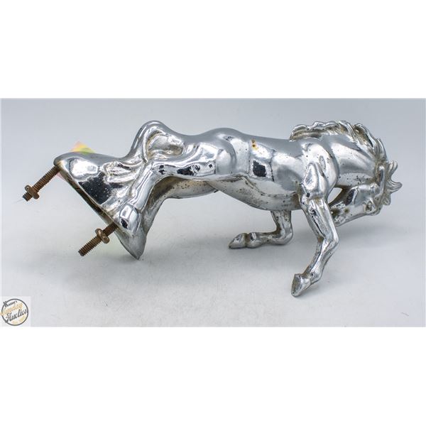 VNTAGE CHROME METAL MUSTANG HOOD ORNAMENT 9"H