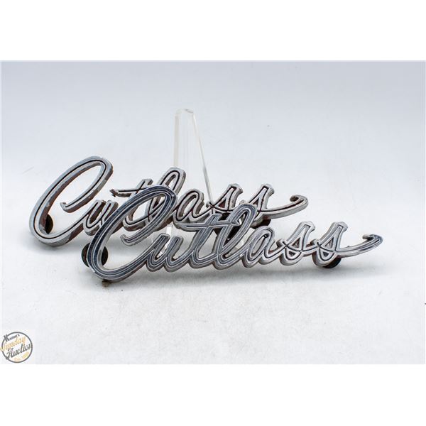 2 VINTAGE CUTLASS/SUPREME FENDER EMBLEMS 6" LONG