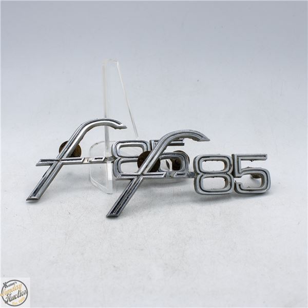 2 VINTAGE CUTLASS/F-85 FENDER EMBLEMS 4" LONG