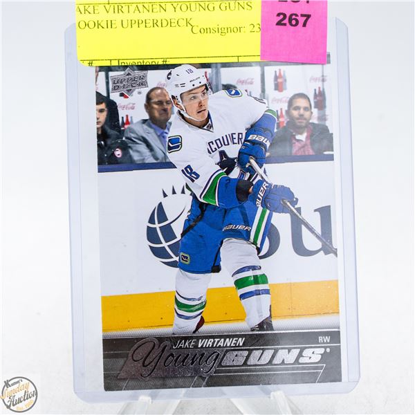 JAKE VIRTANEN YOUNG GUNS ROOKIE UPPERDECK