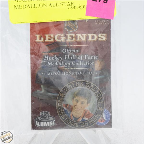 SEALED GRETZKY HALL OF FAME MEDALLION ALL STAR