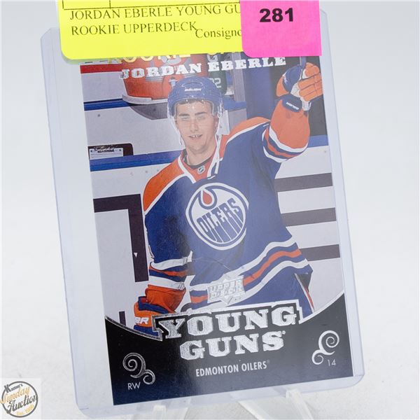 JORDAN EBERLE YOUNG GUNS ROOKIE UPPERDECK