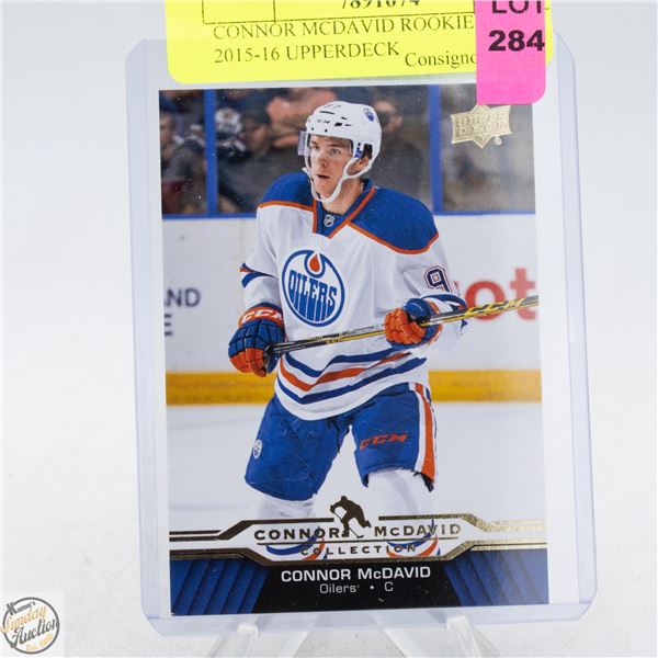 CONNOR MCDAVID ROOKIE CARD 2015-16 UPPERDECK