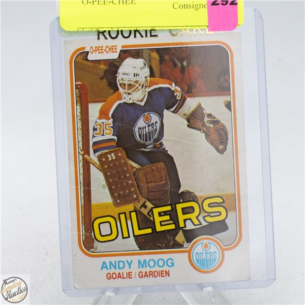 ANDY MOOG ROOKIE CARD O-PEE-CHEE