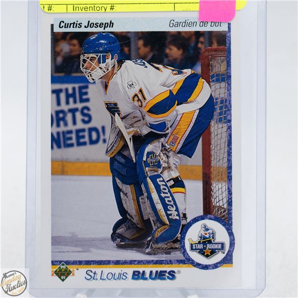 CURTIS JOSEPH ROOKIE CARD UPPERDECK