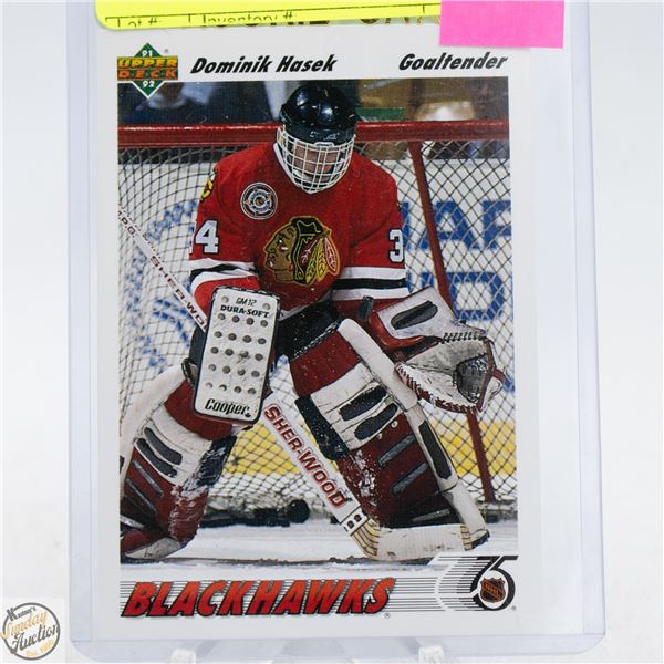 DOMINIK HASEK ROOKIE CARD UPPERDECK