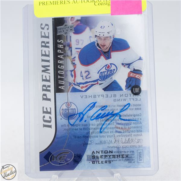 ANTON SHEPYSHEV UPPERDECK ICE PREMIERES AUTOGRAPHS