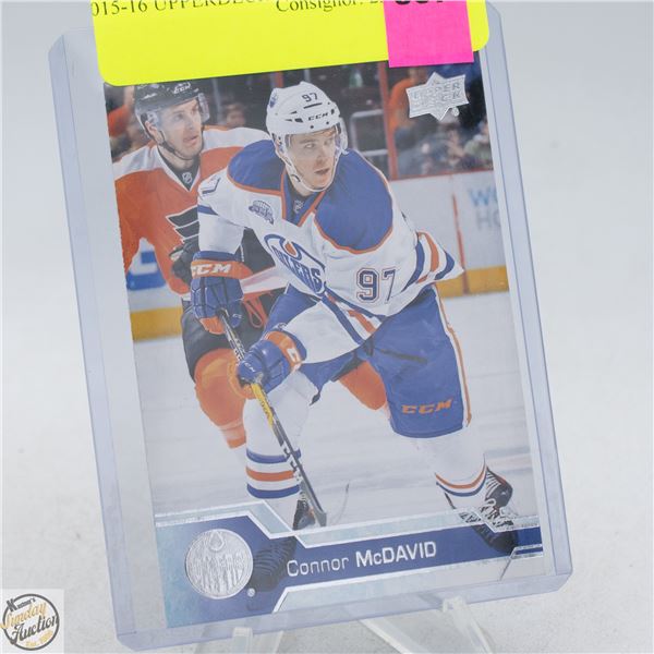 CONNOR MCDAVID ROOKIE CARD 2015-16 UPPERDECK