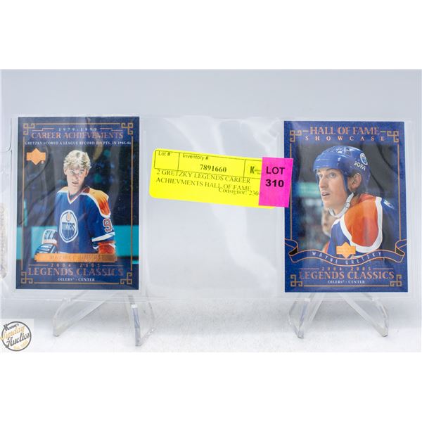 2 GRETZKY LEGENDS CAREER ACHIEVMENTS HALL OF FAME