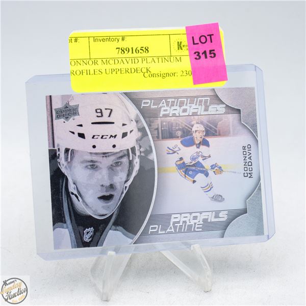 CONNOR MCDAVID PLATINUM PROFILES UPPERDECK