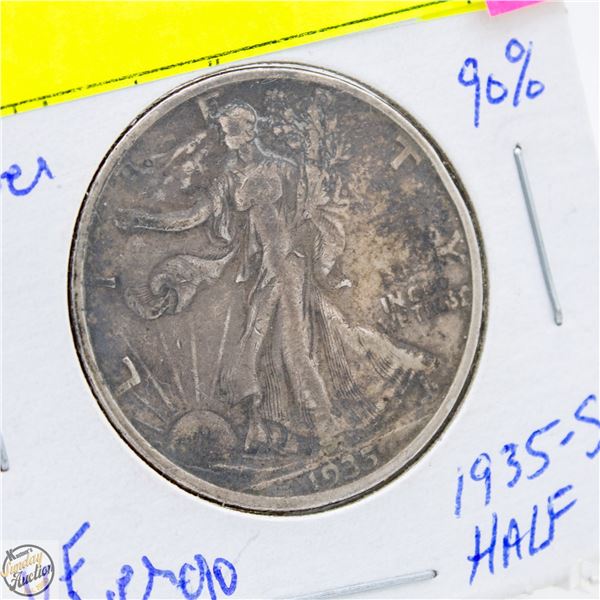 1935-S USA SILVER HALF DOLLAR