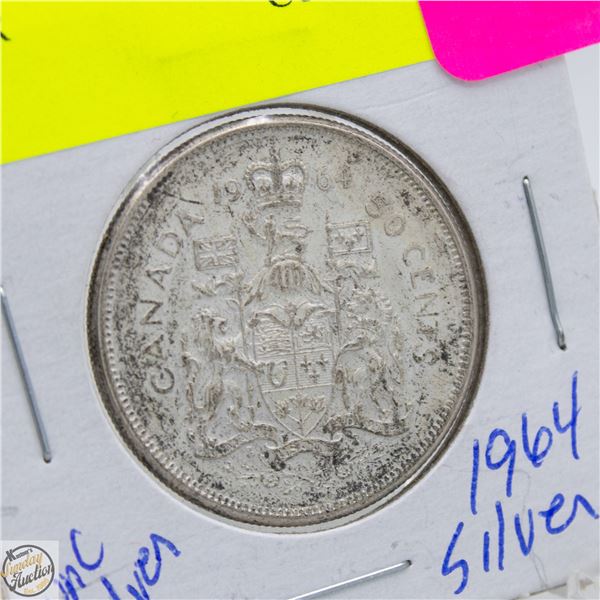 1964 CANADIAN SILVER HALF DOLLAR