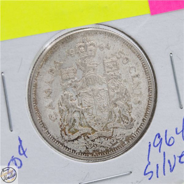 1964 CANADIAN SILVER HALF DOLLAR