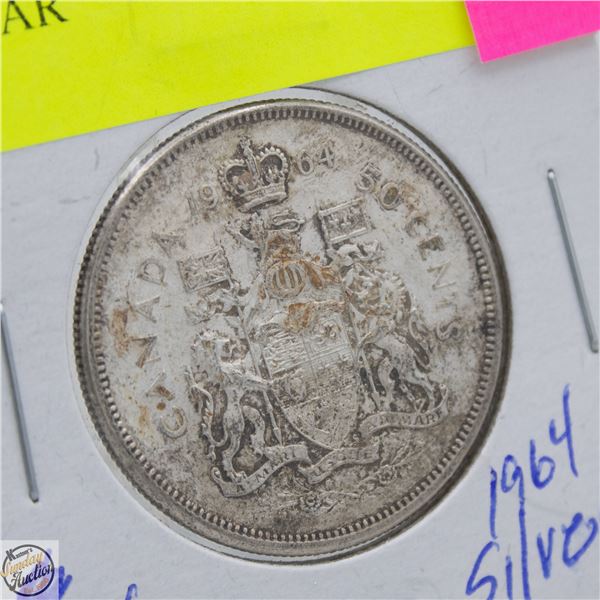 1964 CANADIAN SILVER HALF DOLLAR