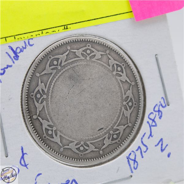 1875-1880 ? SILVER NEWFOUNDLAND 50 CENT COIN 92.5