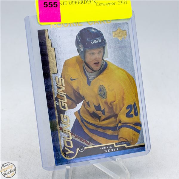 KENDRIK SEDIN YOUNG GUNS ROOKIE UPPERDECK
