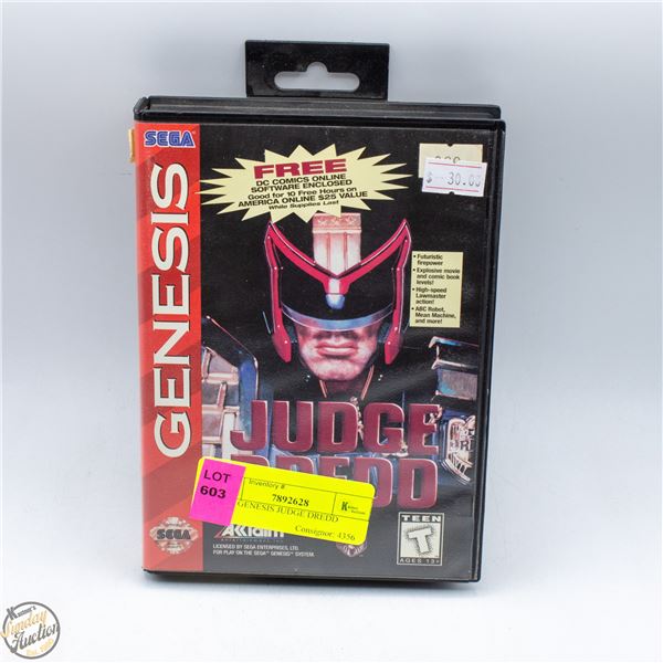 SEGA GENESIS JUDGE DREDD