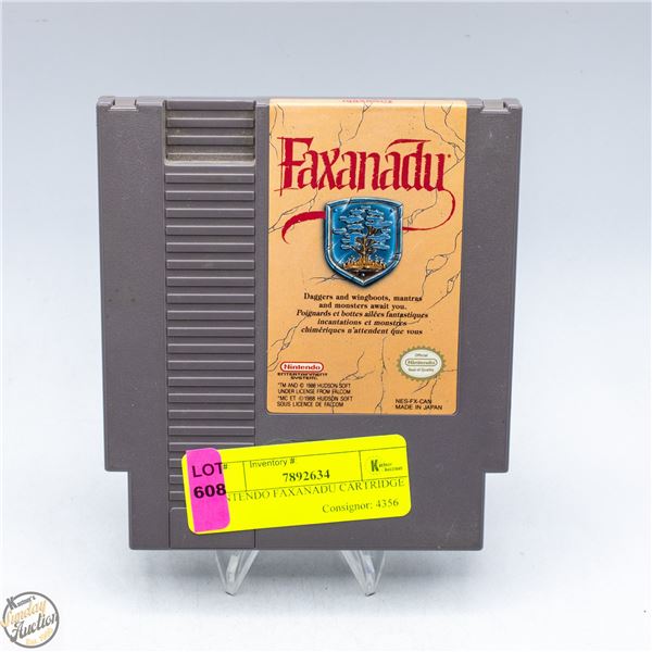 NINTENDO FAXANADU CARTRIDGE