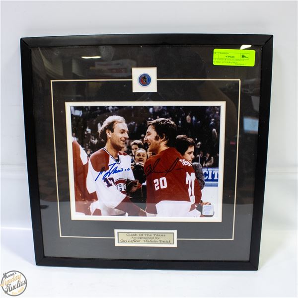 GUY LAFLEUR AND VLADISLAV TRETIAK AUTOGRAPHED