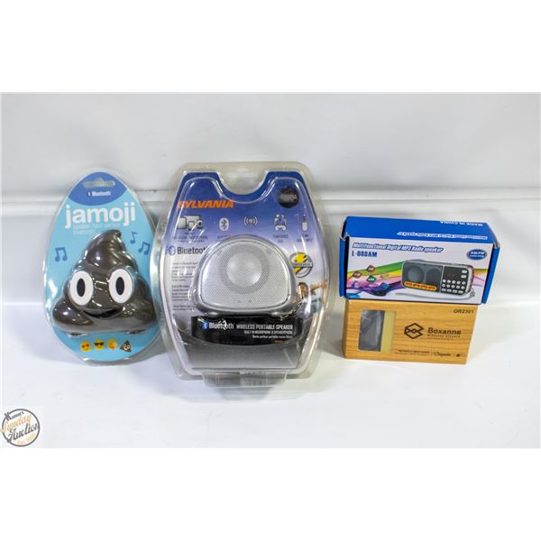 NEW 4 MINI SPEAKERS ASSORTED