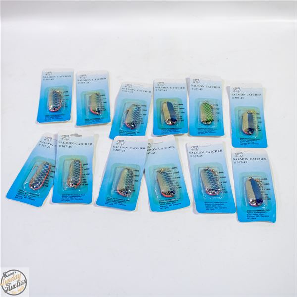 12 NEW ASSORTED FISHING HOOKS JACKFISH/SALMON