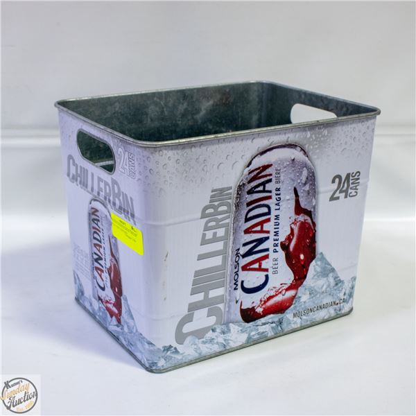 MOLSON CANADIAN BEER CHILLER BIN 24 CANS 12X9X10"H